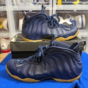 Nike Navy Foamposite Sneakers